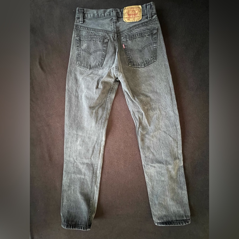 Levi’s Men’s Vintage 80’s Black Faded 501 Denim Jeans 29(28)X32 Made in the USA